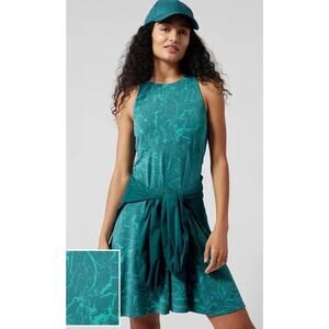 Athleta Santorini Thera High Neck Blue Modal Sleeveless Dress Women’s Size M